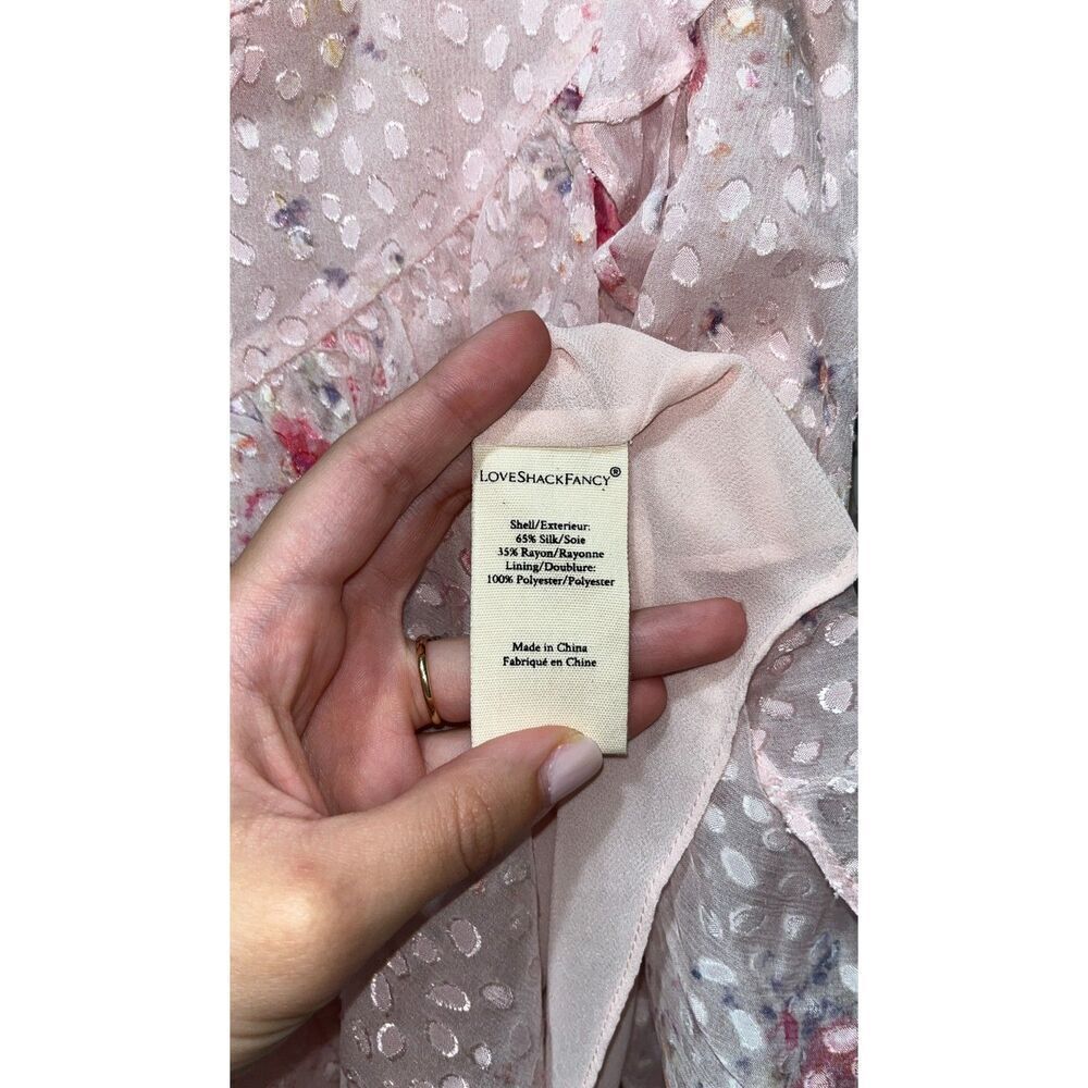 LoveShackFancy Imelda Skirt Bubbly Pink Size 4 Mini Ruffle Skirt Silk Blend - Picture 7 of 13